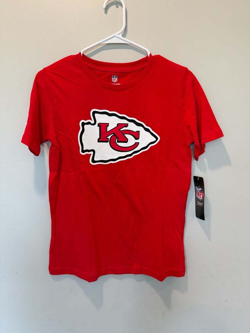 Kids NFL Kansas City Chiefs Primary Logo T-Shirt Size M-10/12 Red